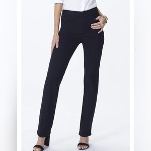 NYDJ black stretch denim jeans, Marilyn Straight Leg, size 16